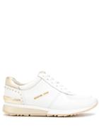 Michael Michael Kors Billie Metallic Wrap Sneakers - White