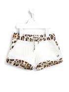 Roberto Cavalli Kids Leopard Trim Shorts, Girl's, Size: 10 Yrs, White