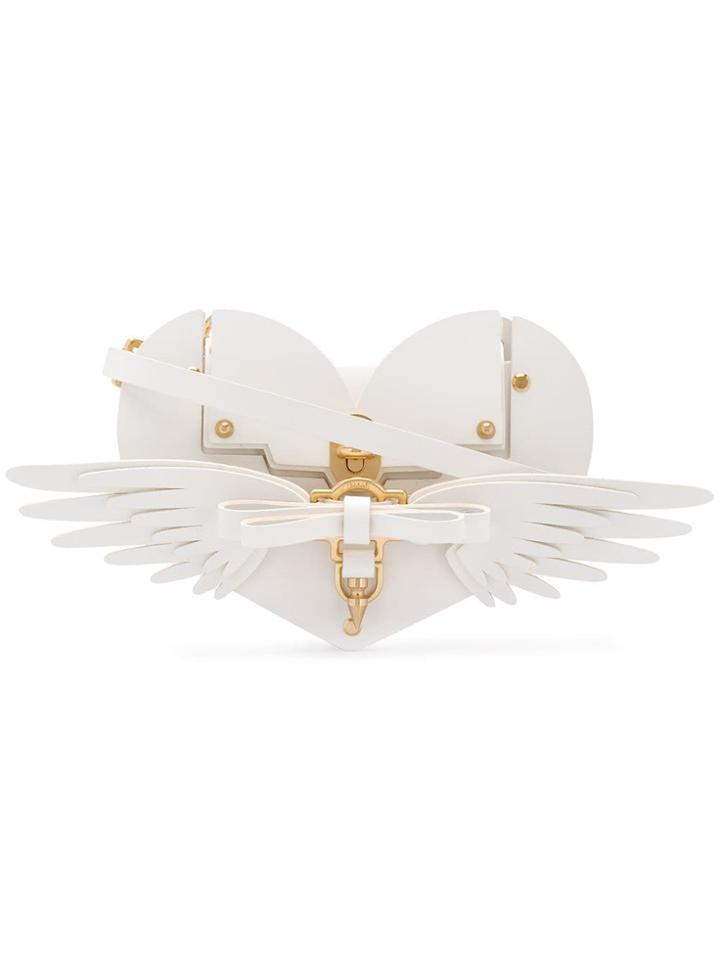 Niels Peeraer Bow-embellished Heart Bag - White