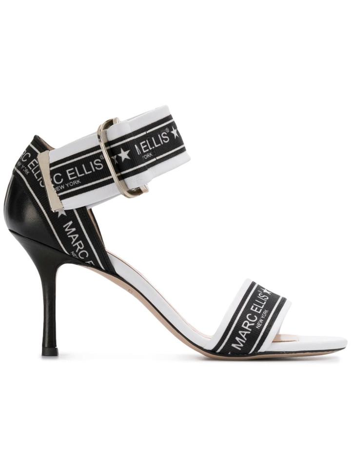 Marc Ellis Logo Strap Sandals - White