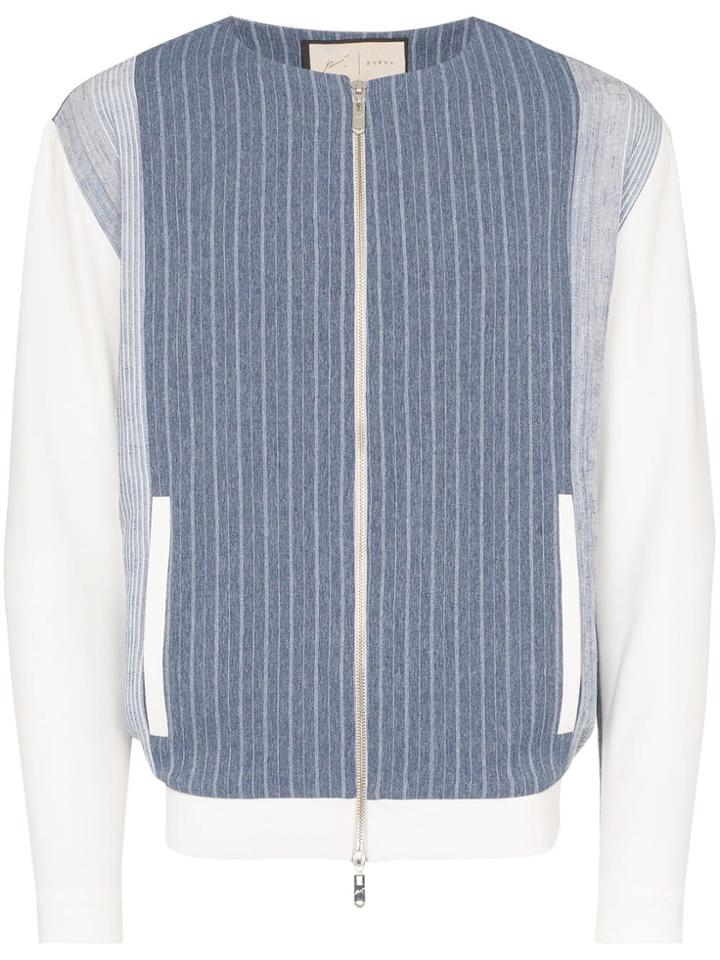 Prévu Eden Striped Bomber Jacket - Blue