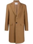 Dondup Single-breasted Fitted Coat - Brown