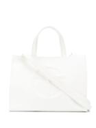 Telfar Small Embossed Logo Tote Bag - White