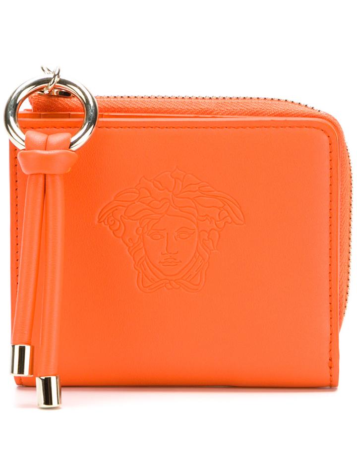 Versace Embossed Medusa Wallet - Yellow & Orange