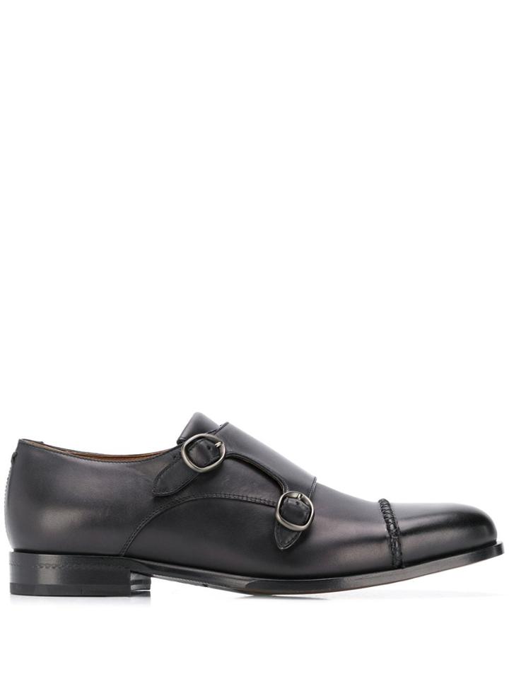 Ermenegildo Zegna Leather Monk-strap Shoes - Black