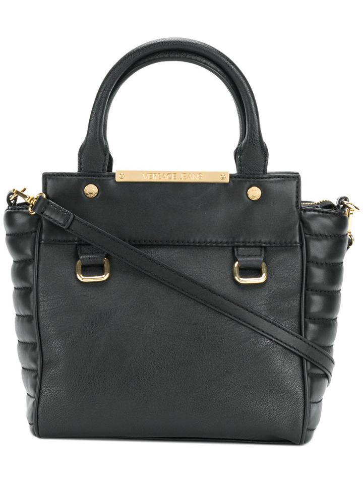 Versace Jeans Quilted Top Handle Bag - Black
