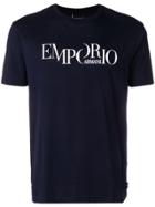 Emporio Armani Logo Printed Short Sleeve T-shirt - Blue