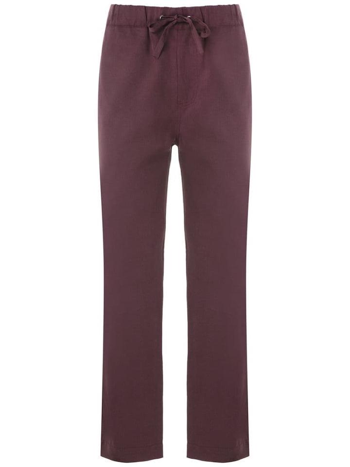 Egrey Drawstring Waist Trousers - Purple