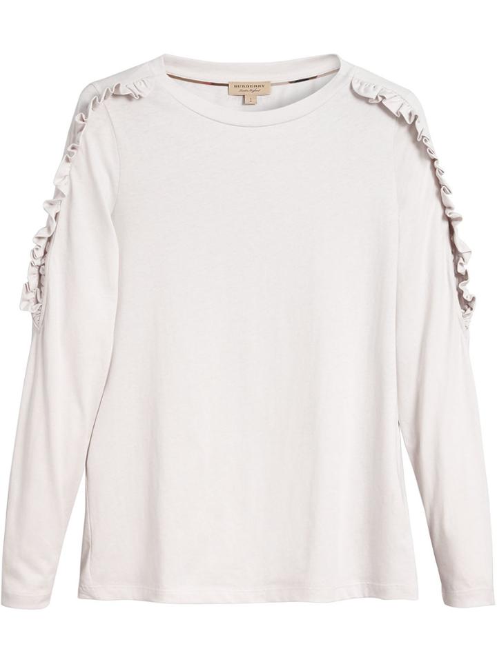 Burberry Ruffle Detail Top - White
