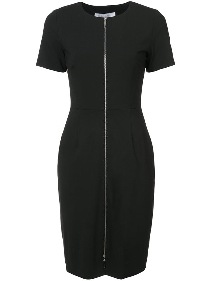 Prabal Gurung Zip Front Fitted Dress - Black