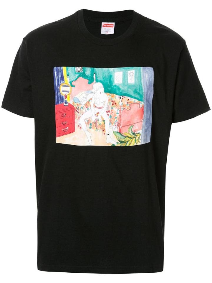 Supreme Bed Print T-shirt - Black