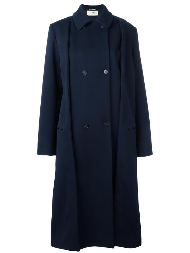 Ports 1961 Oversized Coat, Women's, Size: 40, Blue, Wool/polyamide/spandex/elastane/cotton