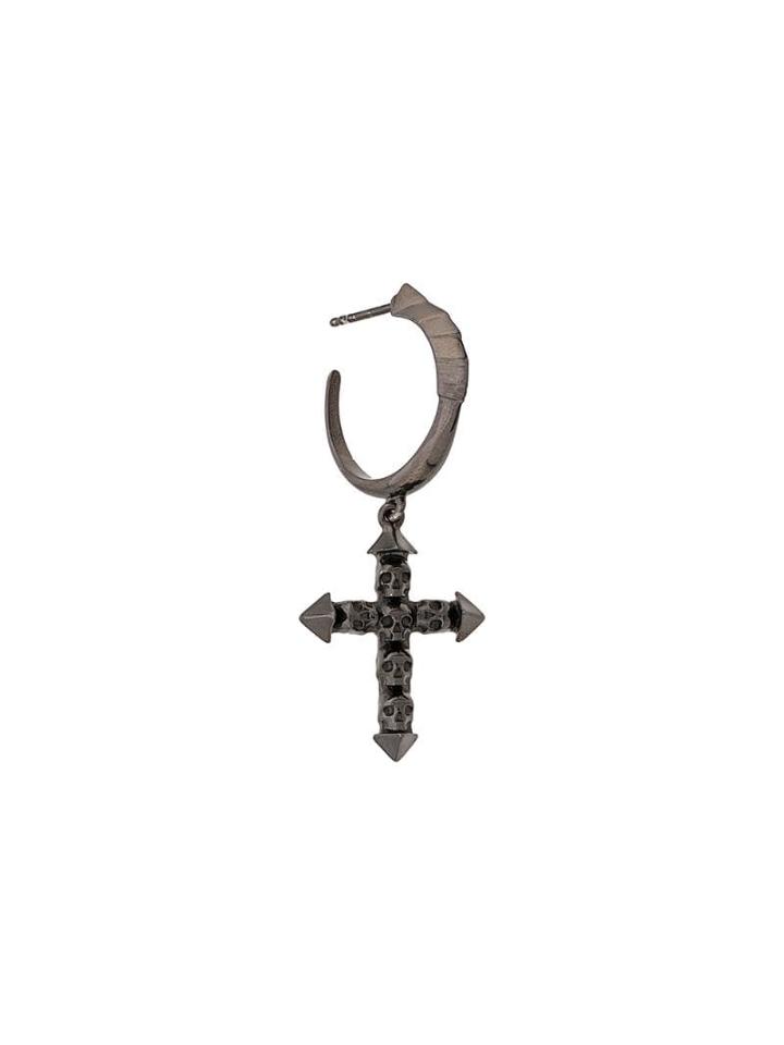 Northskull Skull Cross Earrings - Black