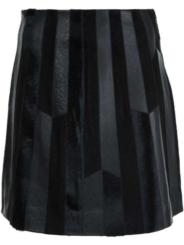 Derek Lam 10 Crosby Patchwork Leather Skirt