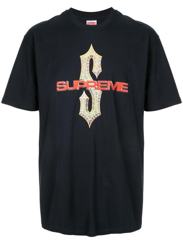 Supreme Diamond Print T-shirt - Blue