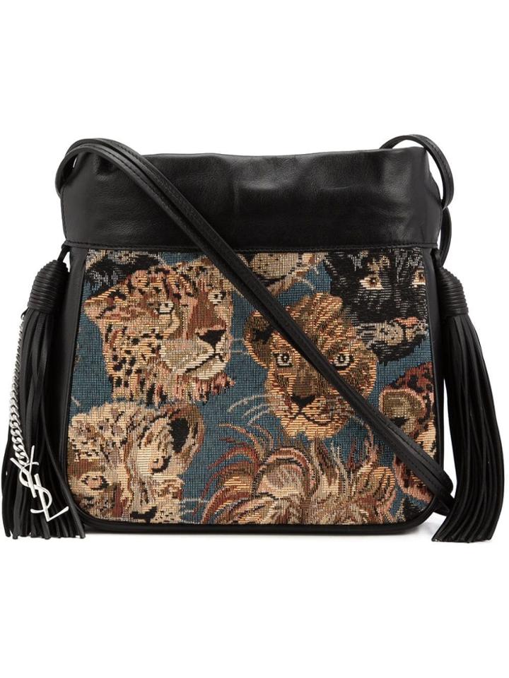 Saint Laurent 'helena' Bucket Bag - Black
