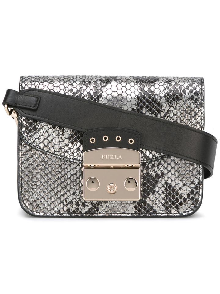 Furla Metropolis Crossbody Bag, Grey, Leather