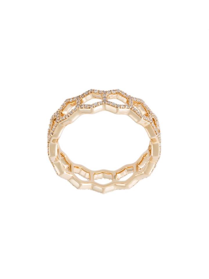 Astley Clarke 'honeycomb' Diamond Band Ring, Women's, Size: Large, Metallic