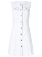 Portspure Buttoned Mini Dress - Blue