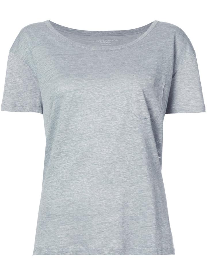 Majestic Filatures - Relaxed Fit T-shirt - Women - Linen/flax - 3, Grey, Linen/flax