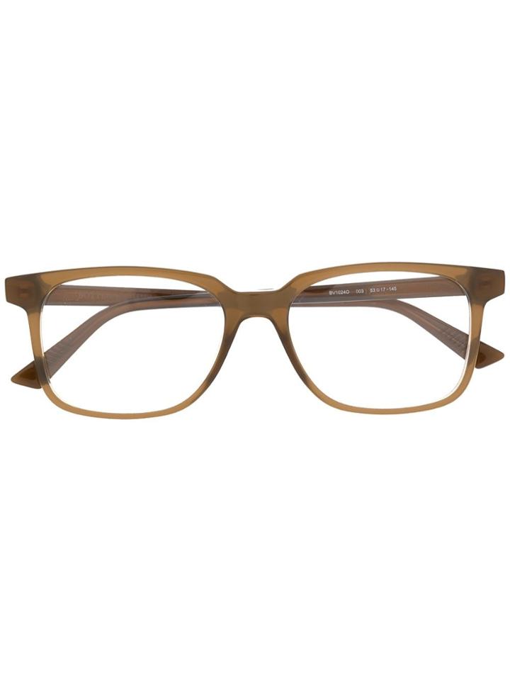 Bottega Veneta Eyewear Rectangular Frame Sunglasses - Brown