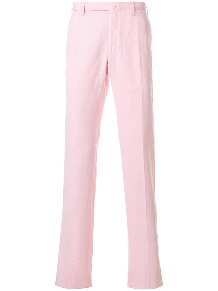 Incotex Slim Fit Trousers - Pink & Purple