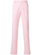 Incotex Slim Fit Trousers - Pink & Purple