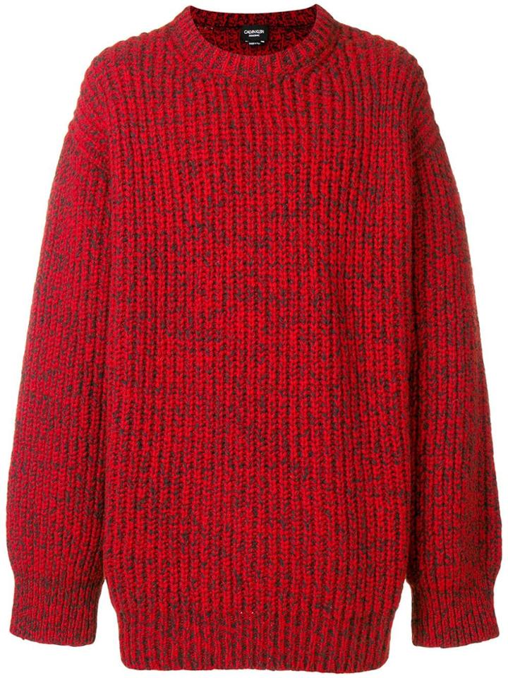 Calvin Klein 205w39nyc Oversized Crew-neck Jumper - Red