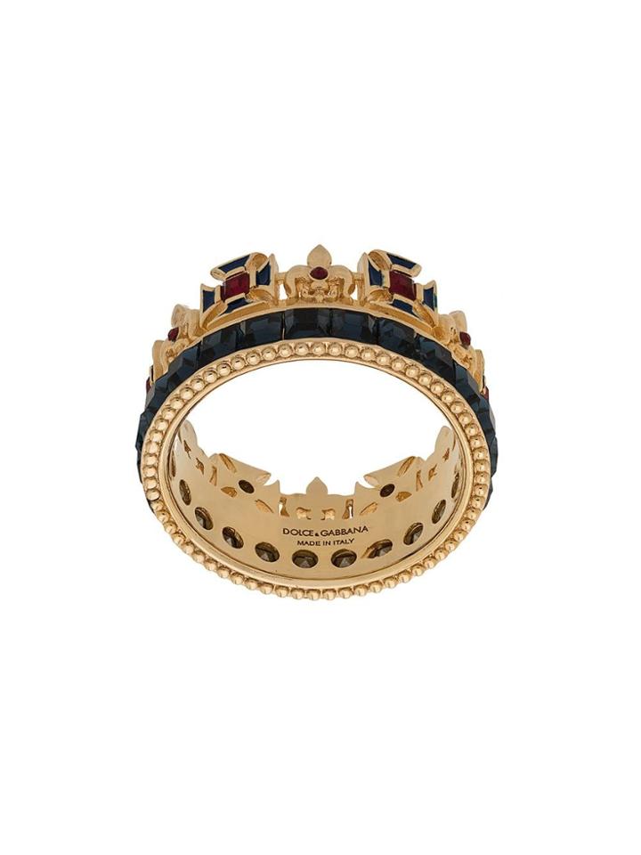 Dolce & Gabbana Crystal Crown Ring - Gold
