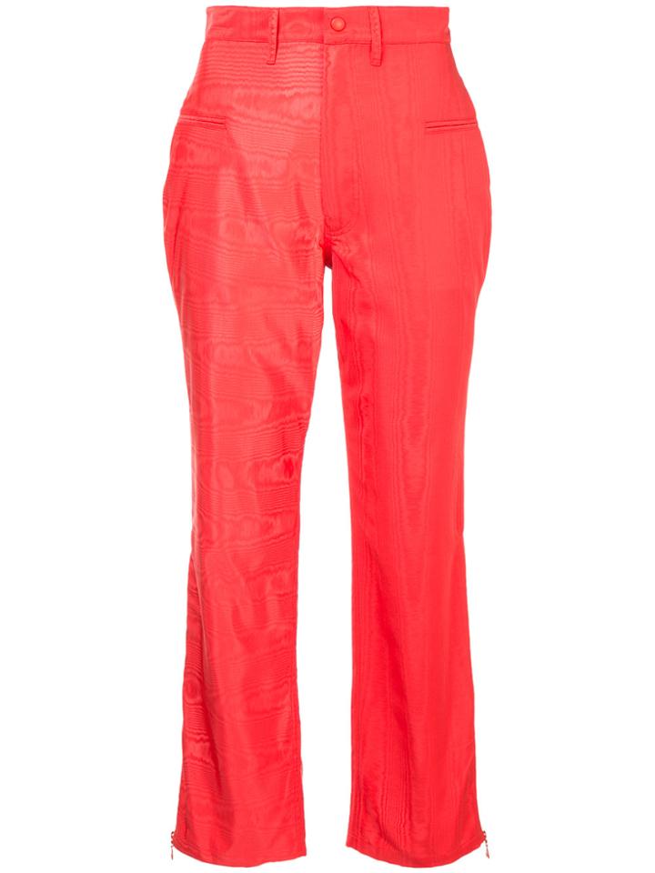 Marine Serre Moire Trousers - Red