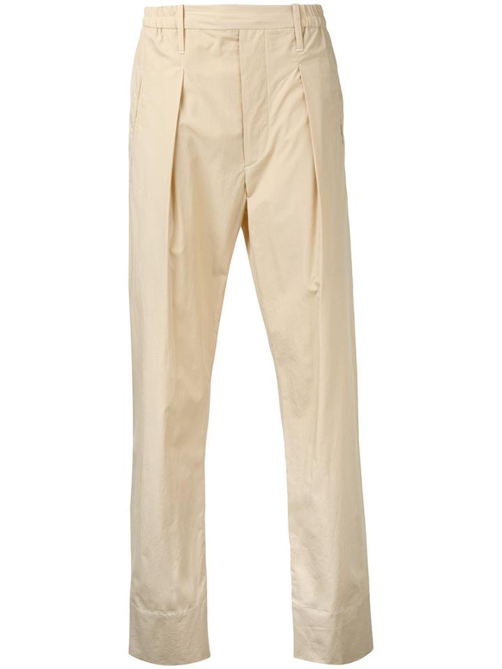 Lemaire Straight Leg Trousers, Men's, Size: 48, Nude/neutrals, Cotton