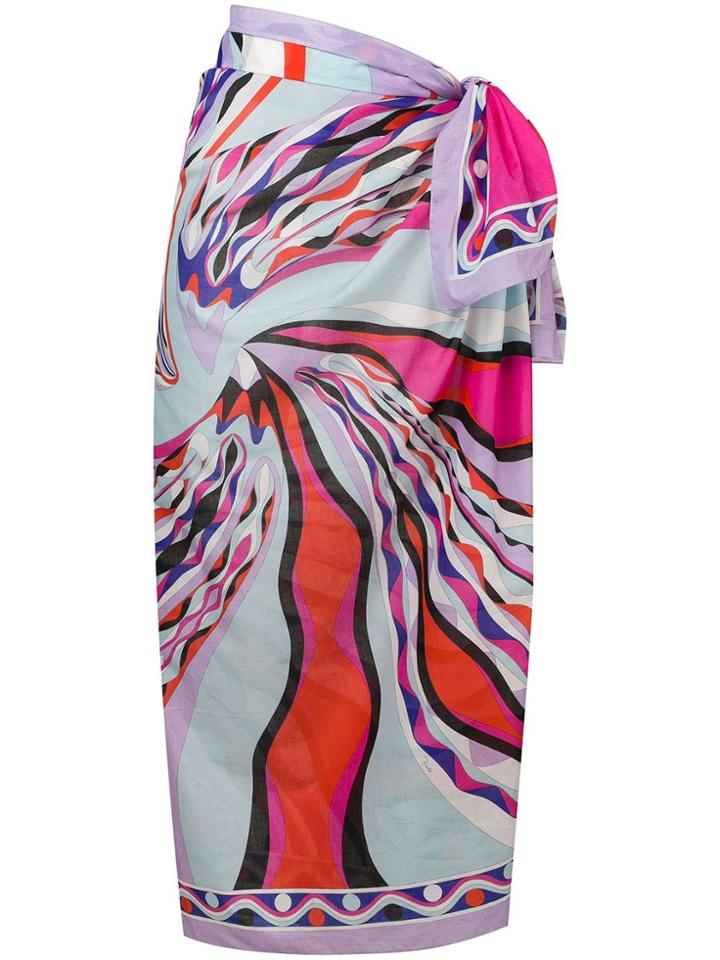 Emilio Pucci Burle Print Scarf - Purple