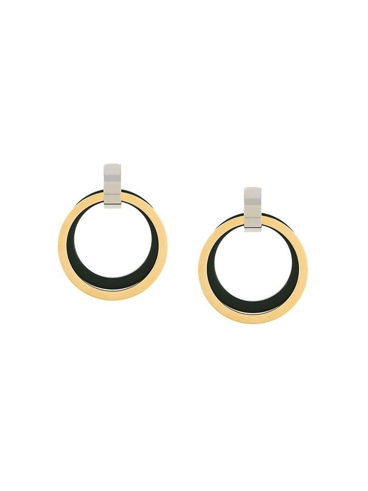 Marni Hoop Pendant Clip On Earrings, Women's, Green
