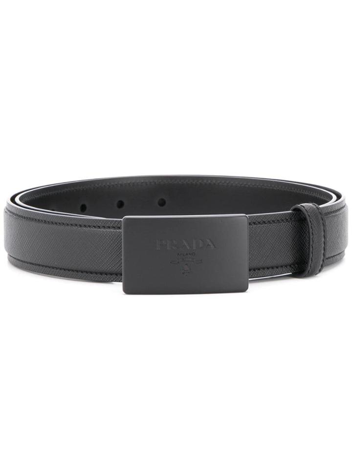 Prada Embossed Logo Belt - Black