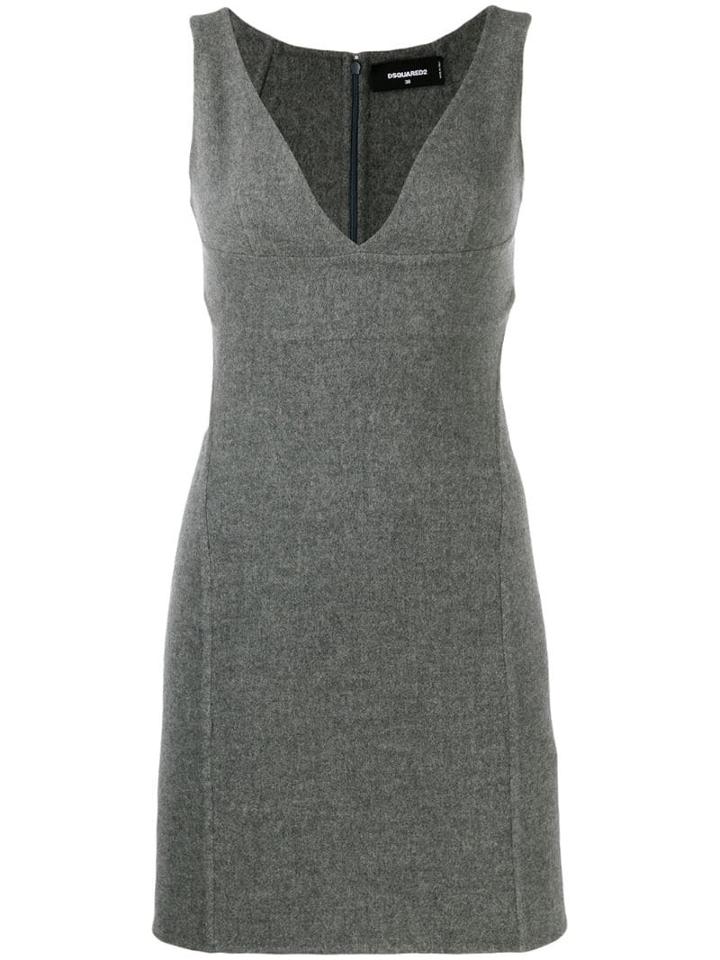 Dsquared2 V-plunge Mini Dress - Grey