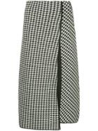 Des Prés Houndstooth Flared Skirt - Multicolour