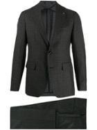Tagliatore Check Pattern Formal Suit - Black