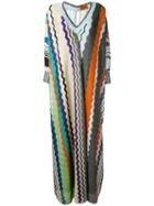 Missoni - Zigzag Long Dress - Women - Silk/polyester/spandex/elastane/viscose - 46, Blue, Silk/polyester/spandex/elastane/viscose