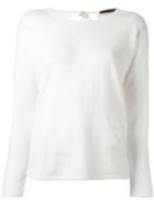 Incentive! Cashmere Front Pocket Jumper, Women's, Size: Small, White, Cashmere