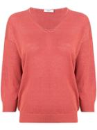 Peserico 3/4 Sleeve Jumper - Orange