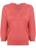 Peserico 3/4 Sleeve Jumper - Orange