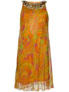 William Vintage Frank Usher Print Dress - Yellow & Orange