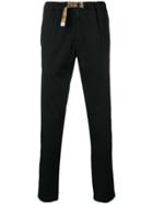 White Sand Belted Slim Fit Jeans - Black