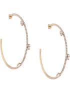 Silvia Gnecchi Large Embellished Hoop Earrings - Gold