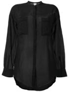 Forte Forte Patch Pocket Shirt, Women's, Size: Ii, Black, Silk/cotton