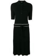 Cashmere In Love Cashmere Blend Ribbed Knit Dress - Black