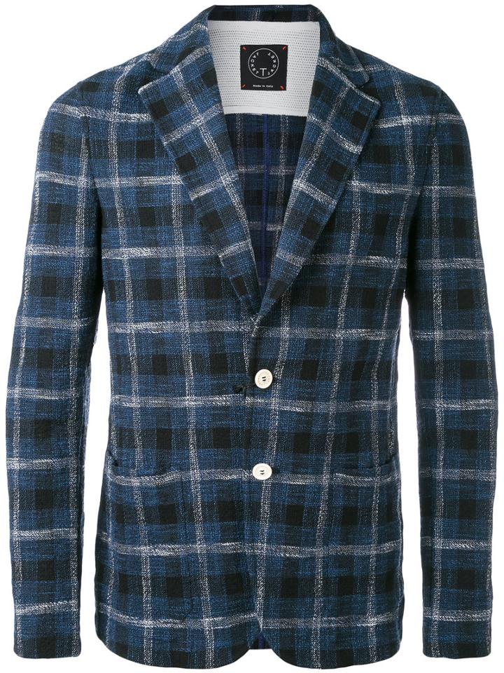 Tonello - Checked Blazer - Men - Cotton/polyamide/spandex/elastane - Xl, Blue, Cotton/polyamide/spandex/elastane