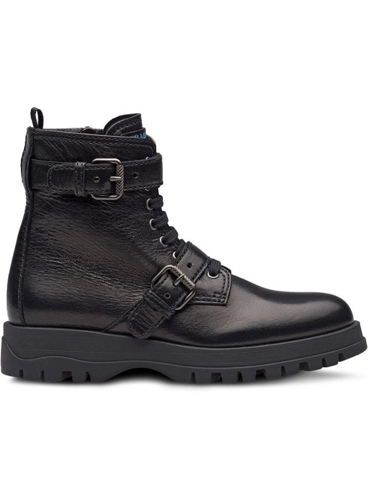 Prada Biker Boots - Black