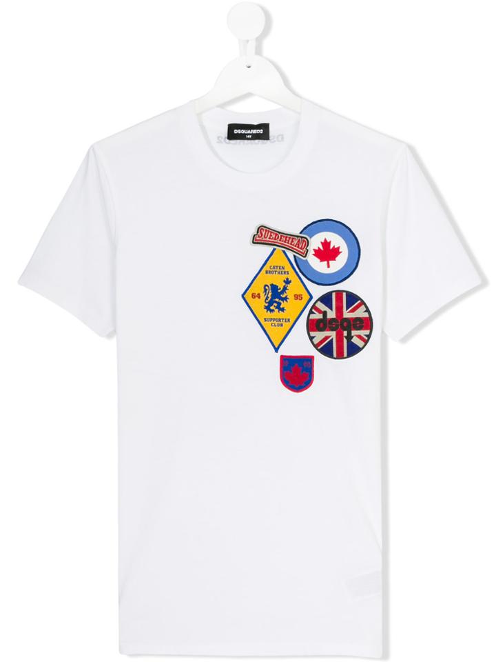 Dsquared2 Kids Teen Badge T-shirt - White