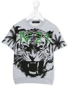 No21 Kids Tiger Print T-shirt, Boy's, Size: 10 Yrs, Grey